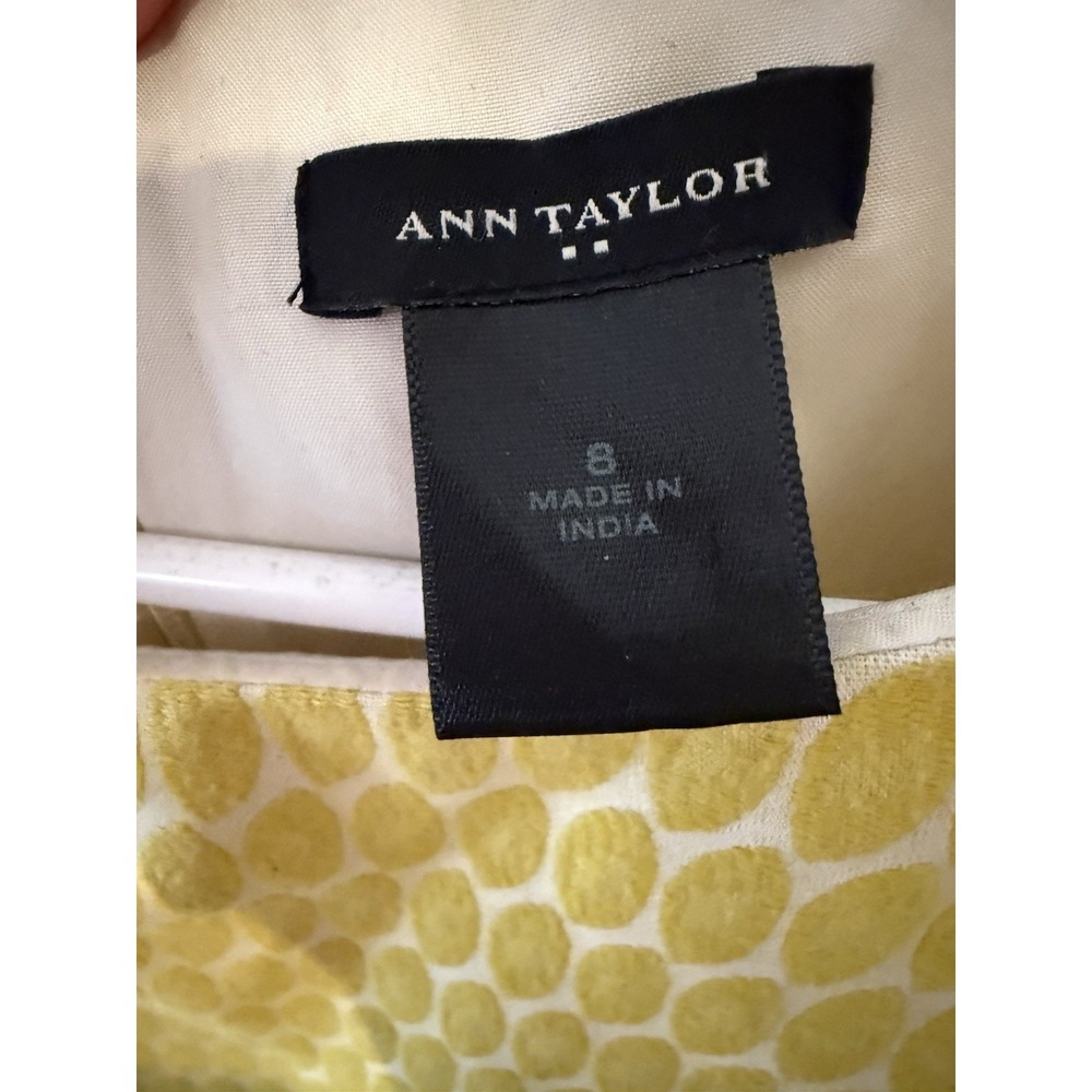 anne taylor sleeveless dress size 8 Yellow - Picture 5 of 5